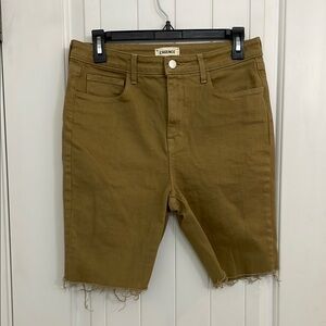 L'Agence Tan Denim Shorts